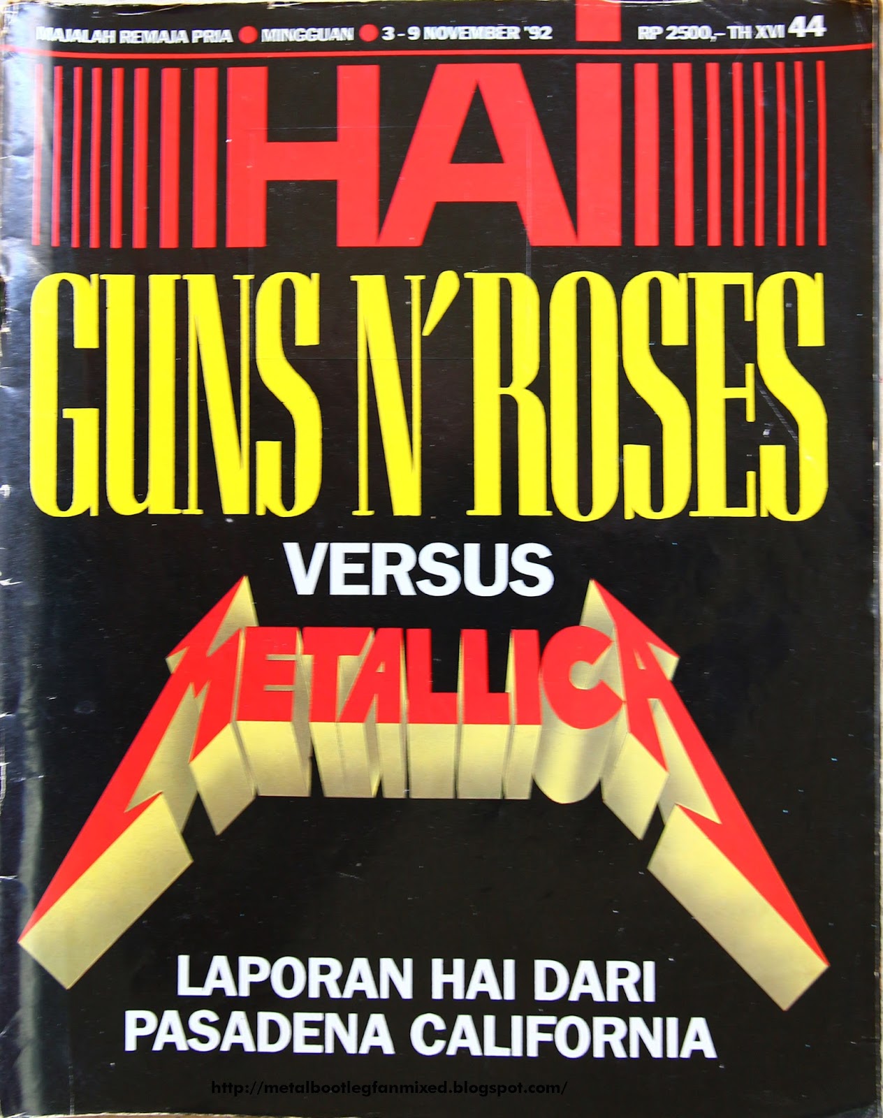 Metal Bootleg Fan Mixed Liputan Concert Guns N' Roses vs Metallica